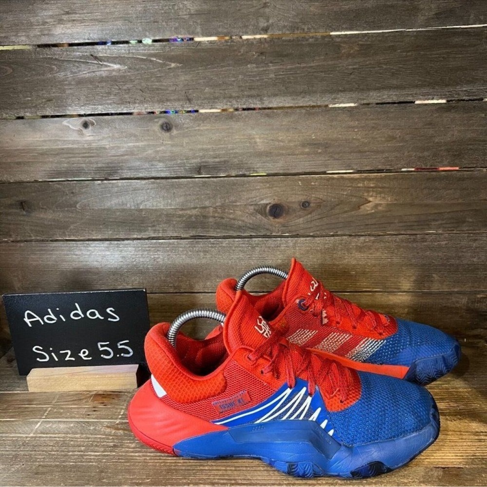 Kids Adidas Performance‎ D.O.N Issue EF2932 Red Running Shoes Sneakers Size 5.5